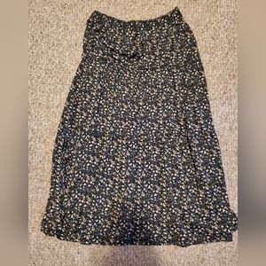 Tiered Midi to Maxi Length Skirt